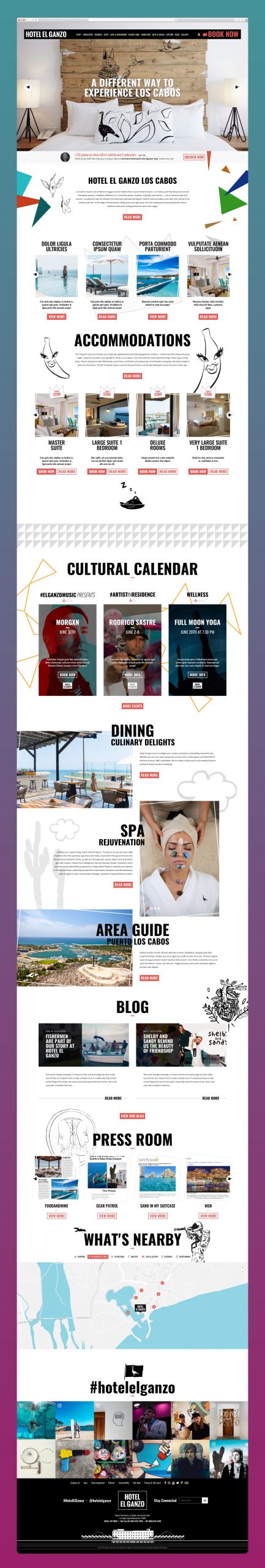 El Ganzo – Art Hotel Web Design