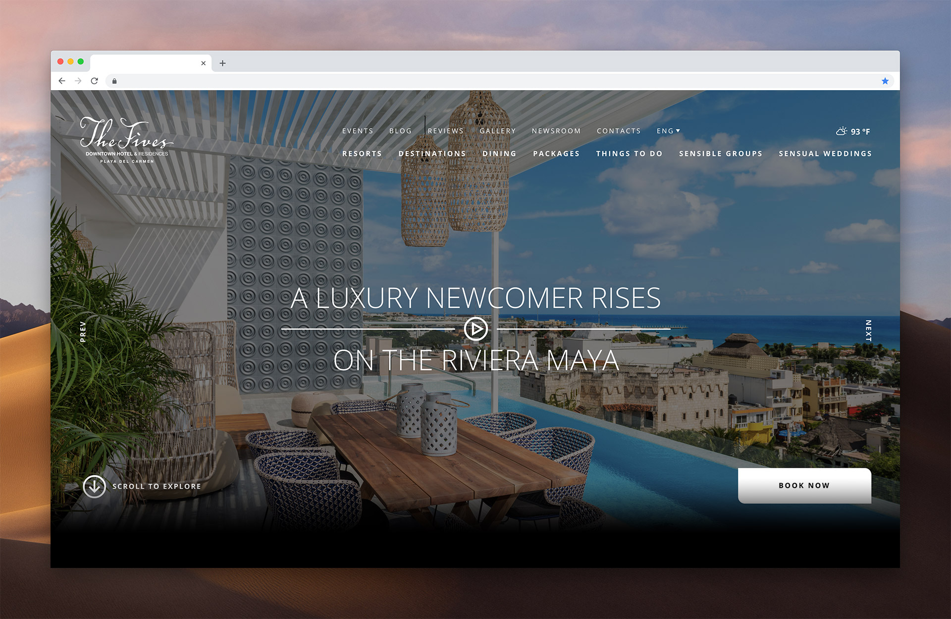 Resort Website Design Imagery